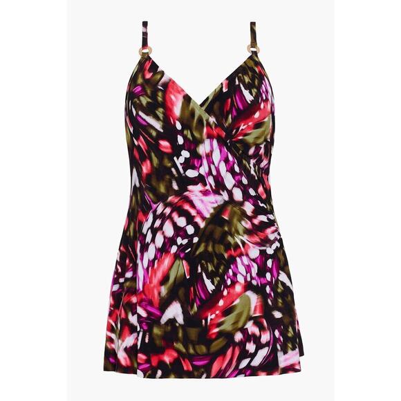 Magicsuit Women's Black Multi Flutter Willow One Piece Swimsuit Size 14 NWT - Picture 5 of 14